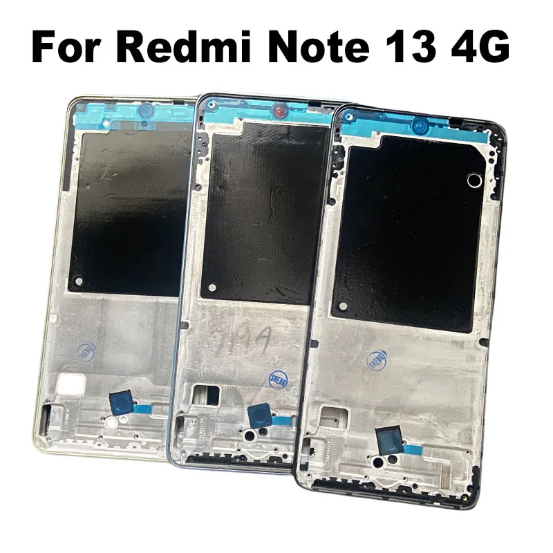 10PCS For Xiaomi Redmi Note 13 4G Middle Frame Front Bezel Cover Chassis Housing Back Plate LCD Holder Replacement