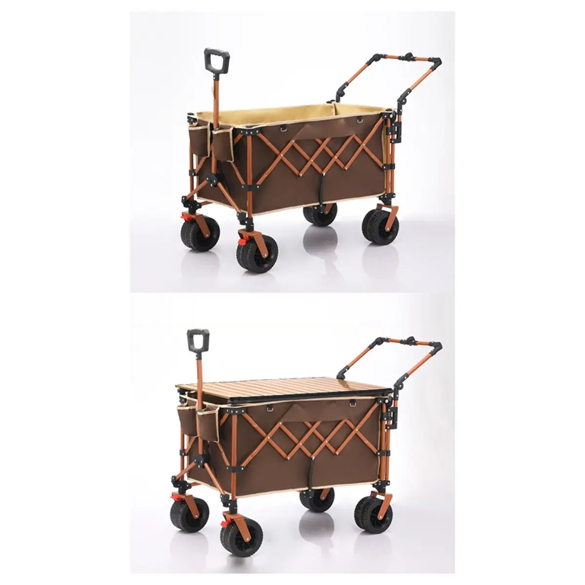 giftnew Trolley Handle Folding Wagon Push Handle Easy to Install Detachable Universal Foldable Replace Part Push Pull Bar