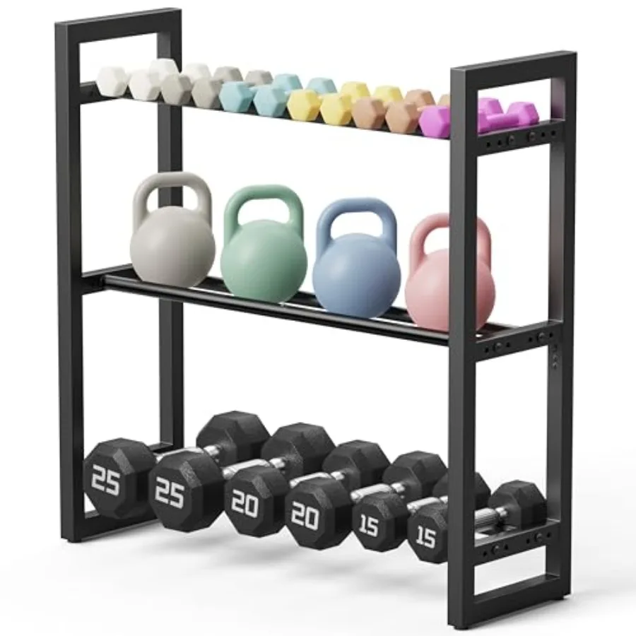 

Pickpiff 3 Tier Dumbbell Rack Weight Rack Stand Only for Home Gym Storage Organizing Dumbbells Up to 390 lb Capacity