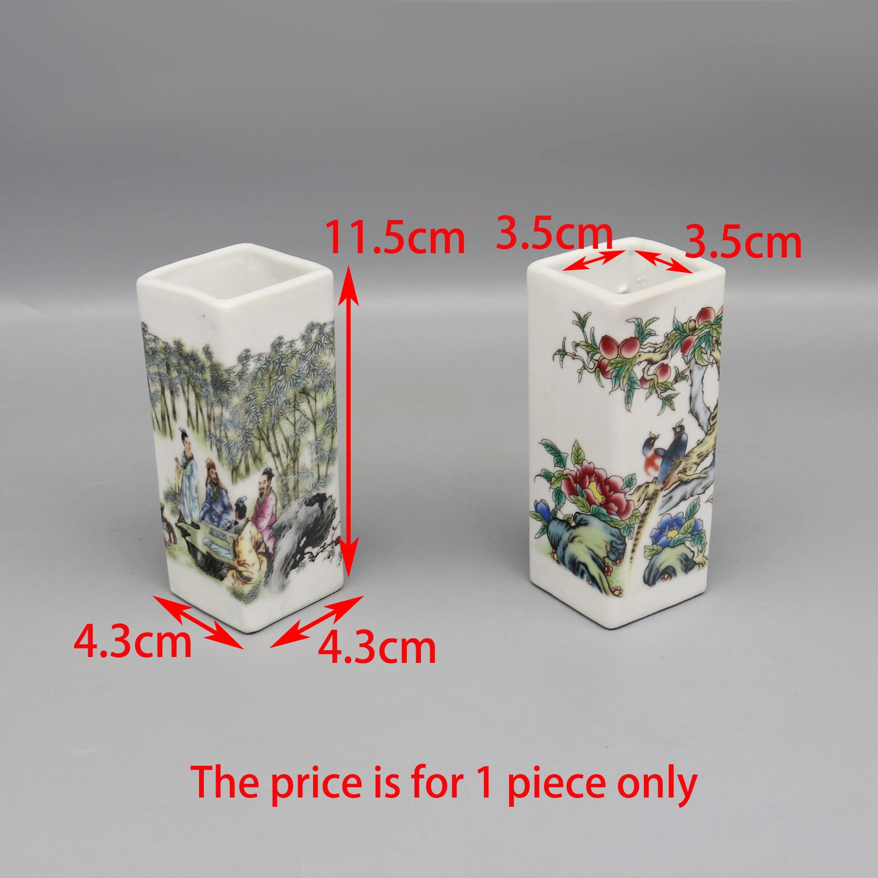 Small Brush Holder, Little Ceramic Vase, Home Decoration