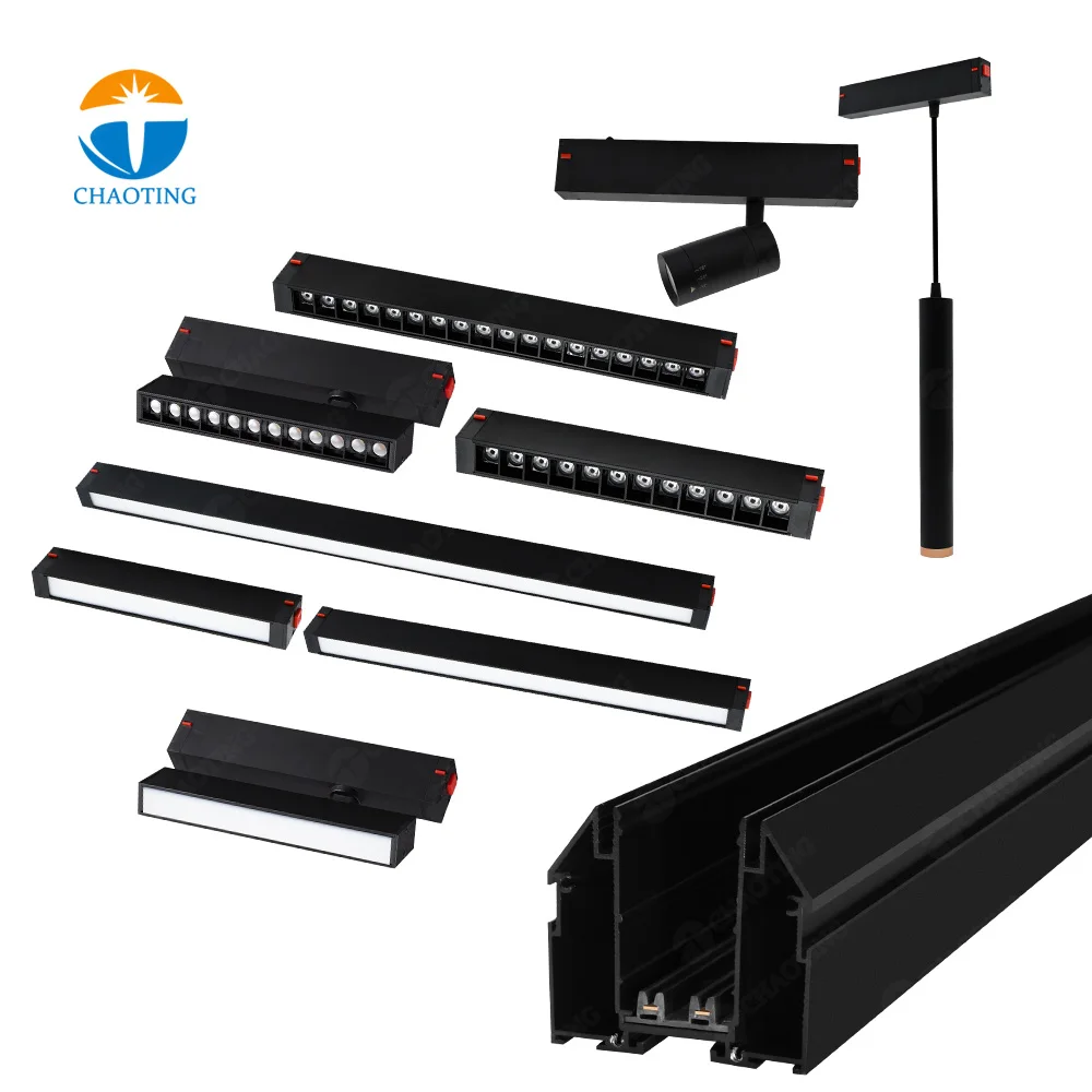 

Europe Aluminum Profile Stretch Ceiling Rail AC220v Magnetic Track Light Rail Busbar System For PVC Film Installation Accessory