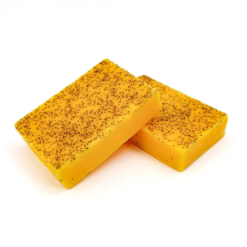 RDQCTQ 1pcs Turmeric Natural Bar Soap for Men, Lemon Kojic Acid Soap, Shower and Facial Soap -No Harsh Ingredients 100g
