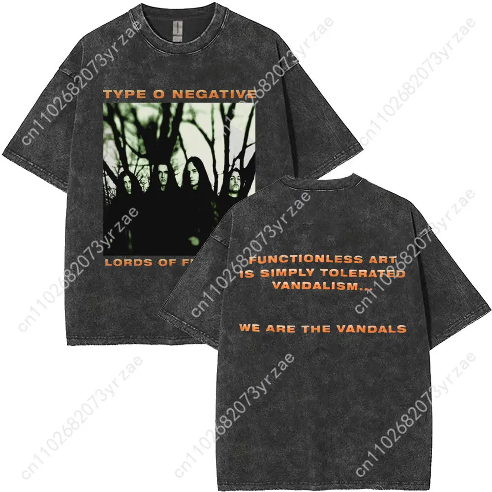 Bloody Kisses Retro Wash Tshirt Man Woman High Quality Vintage T Shirt Cotton Short Sleeves Fashion T-shirt Soft Breathable Tops