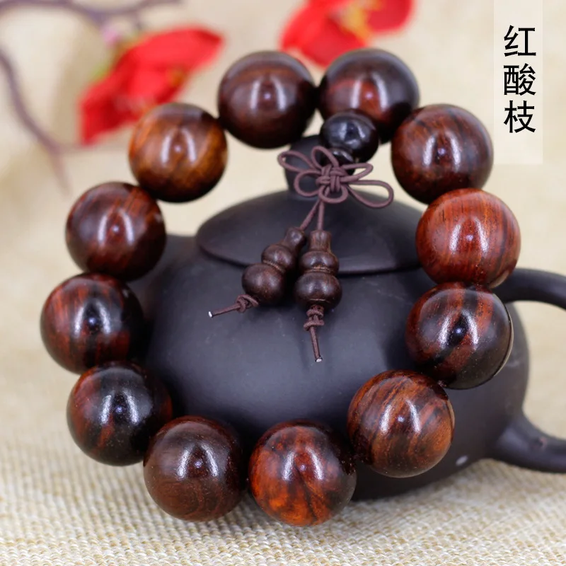 Laotian red 2.0, 108-bead old rosewood bracelet with complete specifications