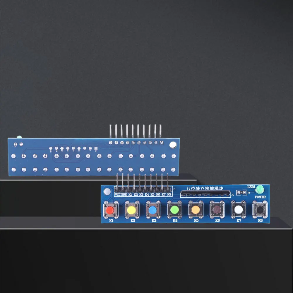 Módulo de botão de toque com 8 teclas independentes com indicador LED Módulo de teclado Módulo de teclado para Arduino ARM