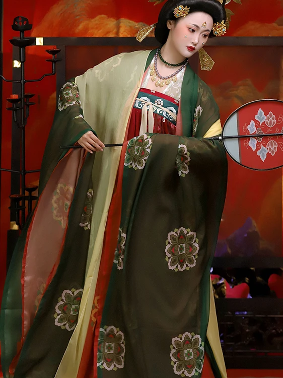 

Новая женская юбка-трапеция в стиле ханьфу больших размеров с высокой талией, весна 2025, традиционная культурная одежда, полиэстер