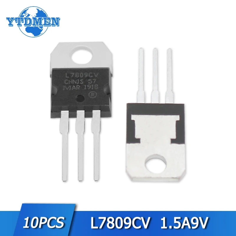 10PCS L7809CV 7809 Voltage Regulator IC 1.5A 9V TO-220 Regulators Chip set TO220 Electronic Component