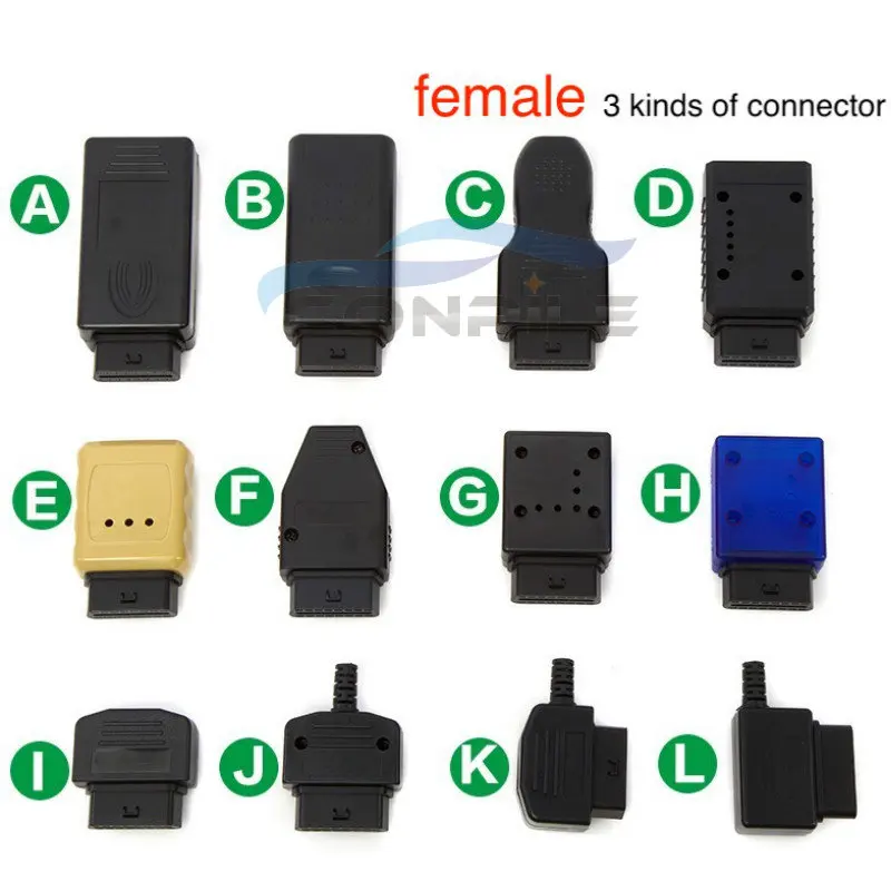 Automobile OBD2 welding female connector diagnostic interface OBD plug OBD2 shell OBDII assembly housing