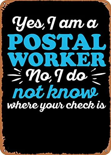 

Почтовый винтажный почтовый стиль Postman, металлический знак, художественные принты, ретро подарок, 8x12 дюймов