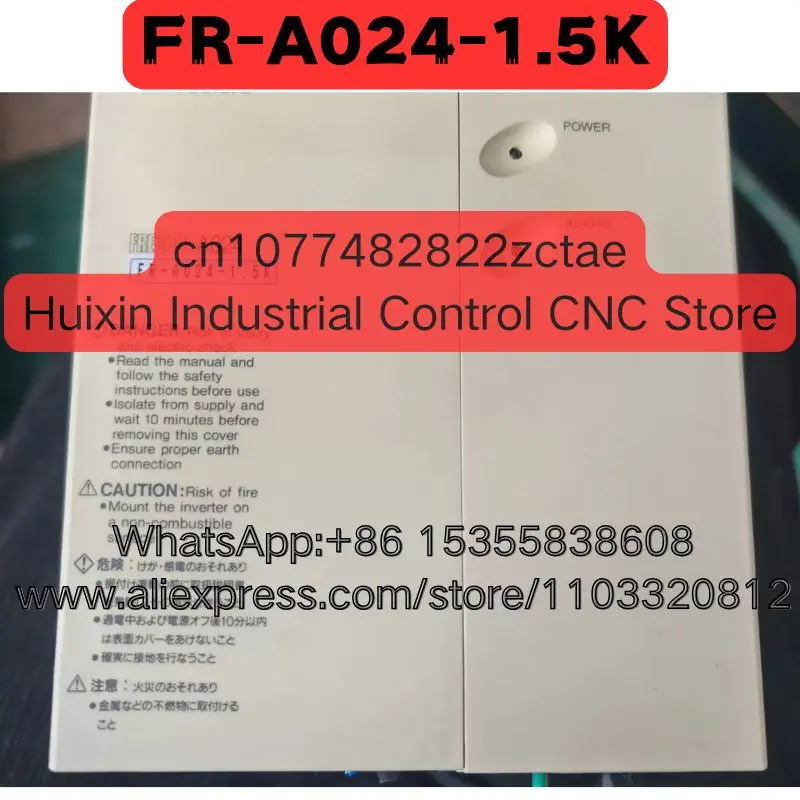 Used Frequency Converter FR-A024-1.5K FR A024 1.5K Normal Function Tested OK