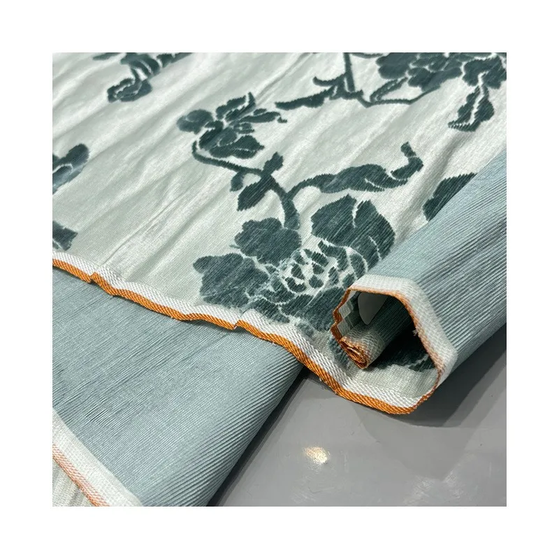 High-end luxury cheongsam and evening dress fabric with embossed semi-full silk traditional Chinese velvet