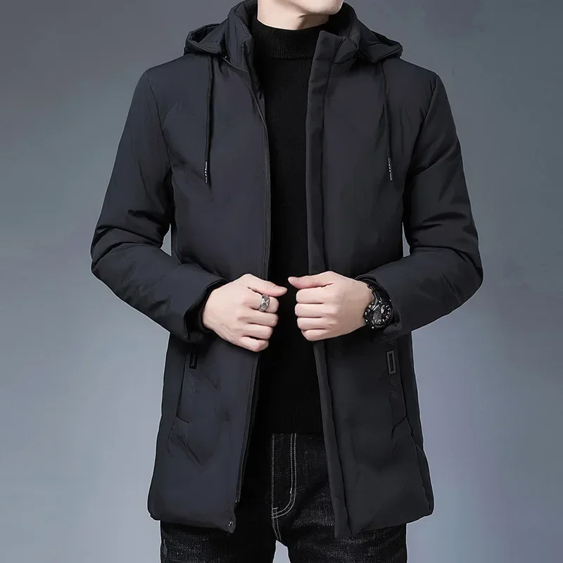 Men Clothing 2023 Men\'s Winter Leisure Thickened Hooded Removable Warm Cotton Coat Men\'s Coat Winter Cotton Coat