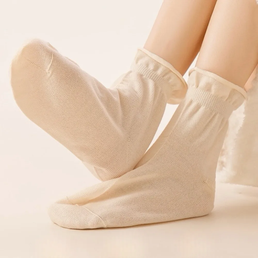 Hosiery Soft Sleeping Socks Night Wear Postpartum Care Loose Foot Covers Wool Solid Color Air Conditioning Socks Sleep Time