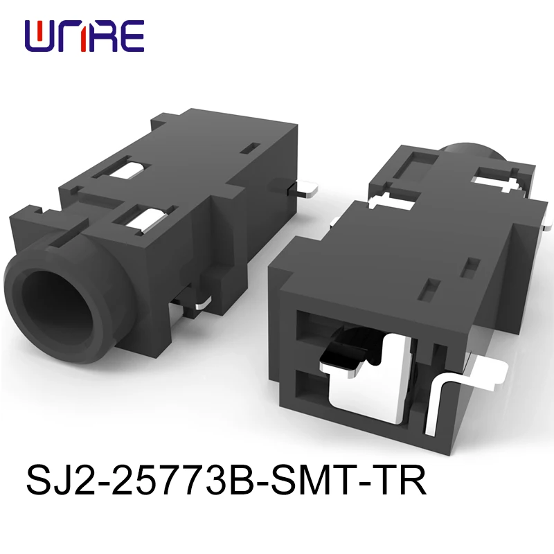 SJ2-25773B-SMT-TR 12V 1A SMT Audio Jack Silver-Plated Brass 50mΩ Low Resistance 5000Cycles for Professional Audio