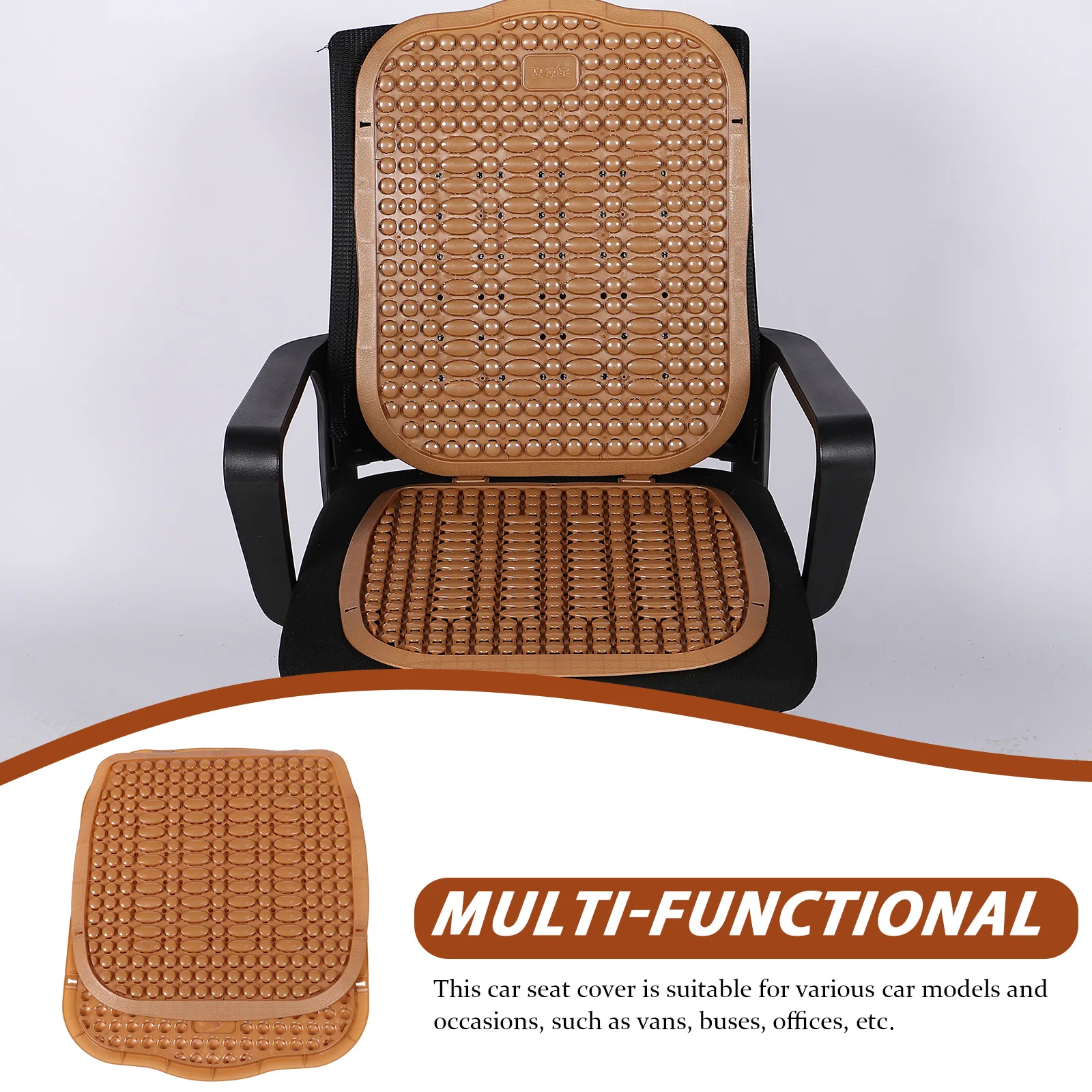 

Universal Summer Car Cushion Cool Ventilated Seat Pad Seat Cover For Cars Buses Front Back Seats Protection Beaded Mat For
