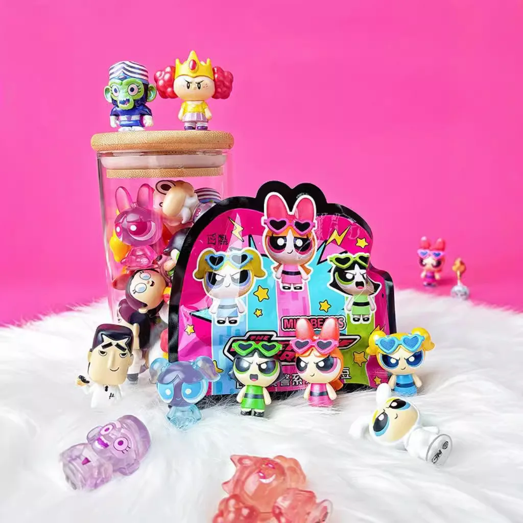 Blossom Bubbles Buttercup Mini figura The Powerpuff Girls Blind Bag Box adorno de escritorio kawaii recoger regalo juguete ins popular