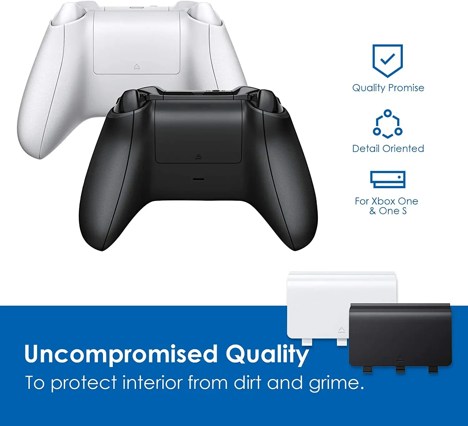 10pcs Battery Cover Door Case For Xbox One, Xbox One S Wireless Controller Replacement Back Shell Covers Repair Part view 6