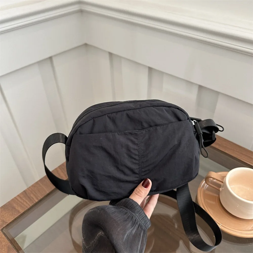 

Quick-dry Nylon Square Bag Large Capacity Messenger Bag Sling Crossbody Bag Solid Color Zipper Versatile Waist Pack Outdoor