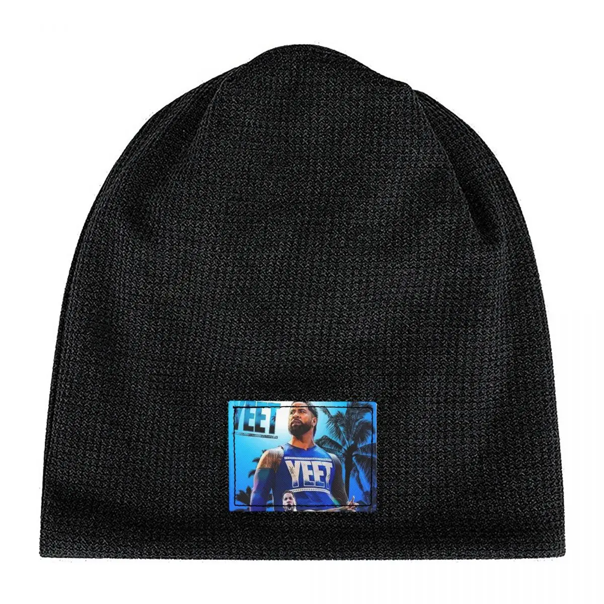 Jey Uso Yeet Vintage Graphic Printed Warm Fleece-Lined Cap Hip Hop Bonnet Hat Autumn Winter Outdoor Beanies Hats