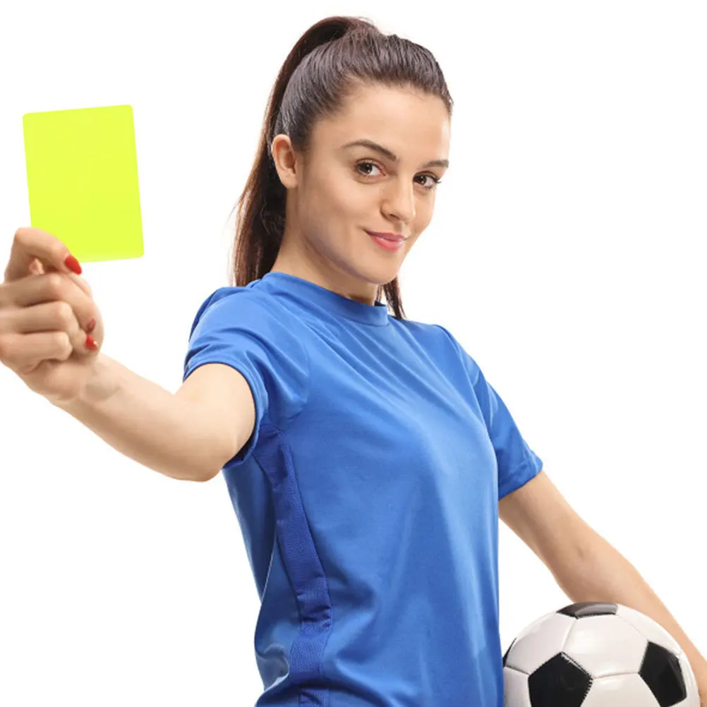 

20Pcs Red Yellow Cards Soccer Referee Cards Portable PVC Referee Accessory Standard Match Soccer Supplies Match Accessory
