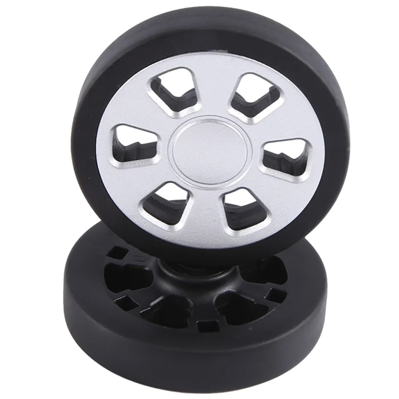 

60X13mm Set Of 2 Luggage Suitcase Replacement Wheels Kit PU Swivel Caster Wheels Bearings Repair Set Kit