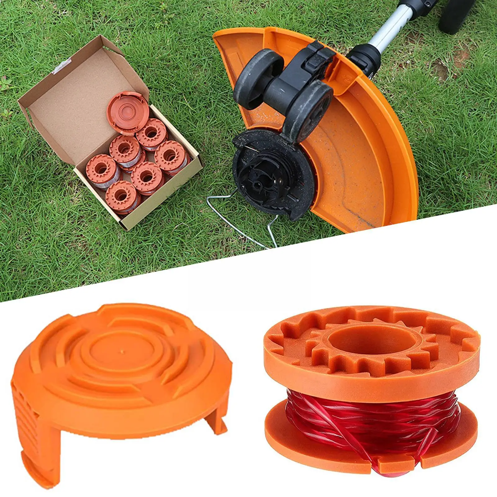 Trimmer Spool Line For Worx WG154 WG163 WG180 WG175 WG155 WG151 WG160 Cordless Grass Trimmer Cutter Lawn Trimmer Replace G6S7