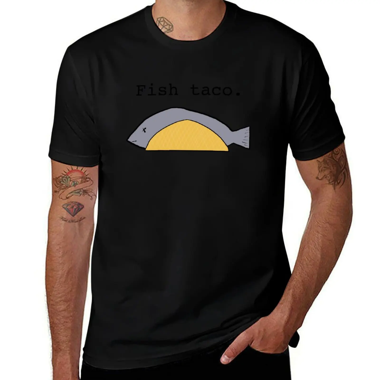 Fish taco. T-Shirt Soft Cotton Print T-Shirt