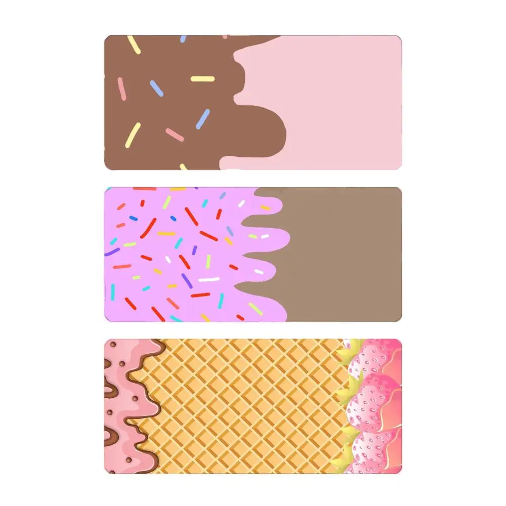 food sweet I-Ice Cream Mouse Pad Mousepad Large Gaming LockEdge Thickened PC Table Desk Mat