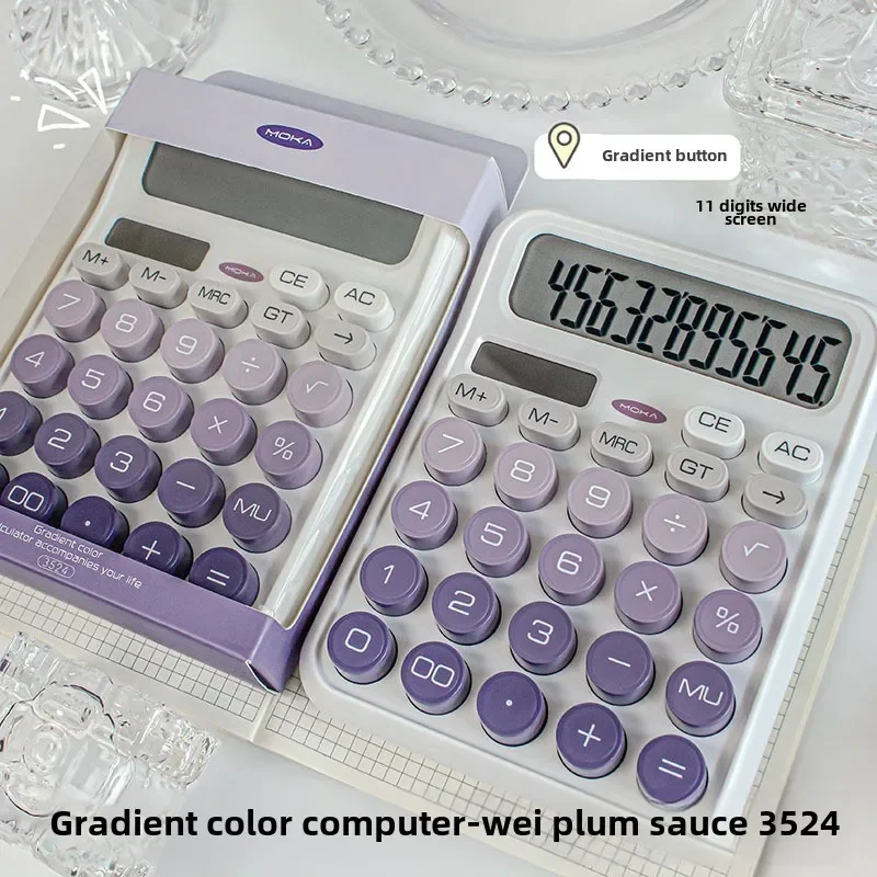 Gradation Candy Portable Calculators Large Display Mechanical Dot Keyboard Back To School Supplies Students/Finance Stationery