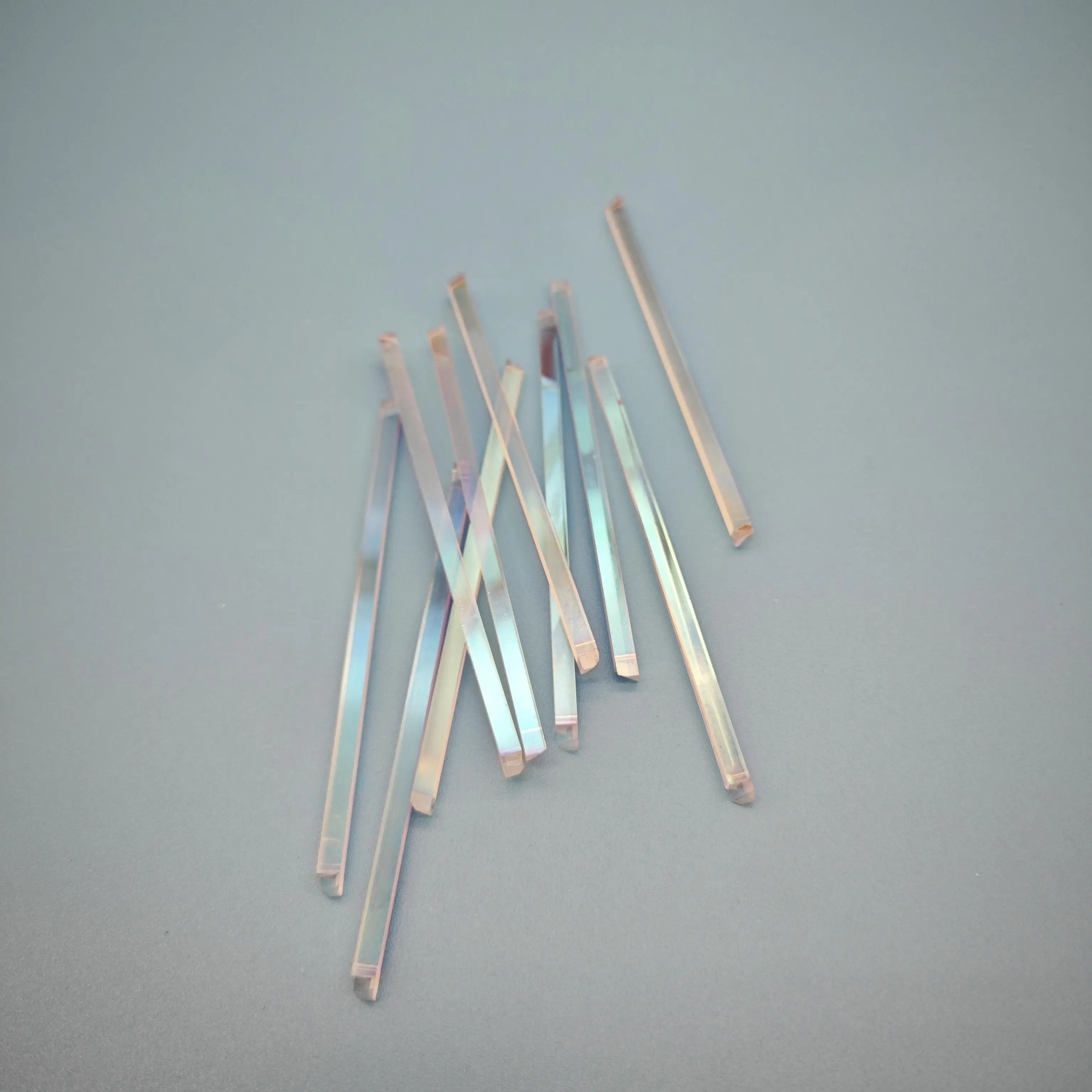 Long Strip RGB Combiner Prisms Dichroic Prism Decorative Optical Glass Kit 10PCS Defective Length 72mm