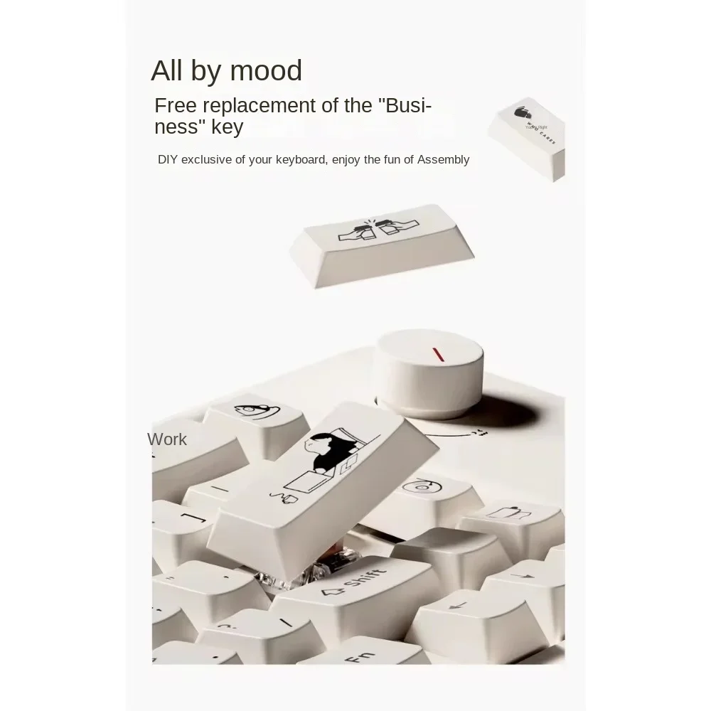 ATA-Kit de clavier mécanique sans fil Leic-mode M65, jeu Bluetooth 2.4G, joint 65% 67 prédire, Type-C RVB avec bouton pour filles, bureau