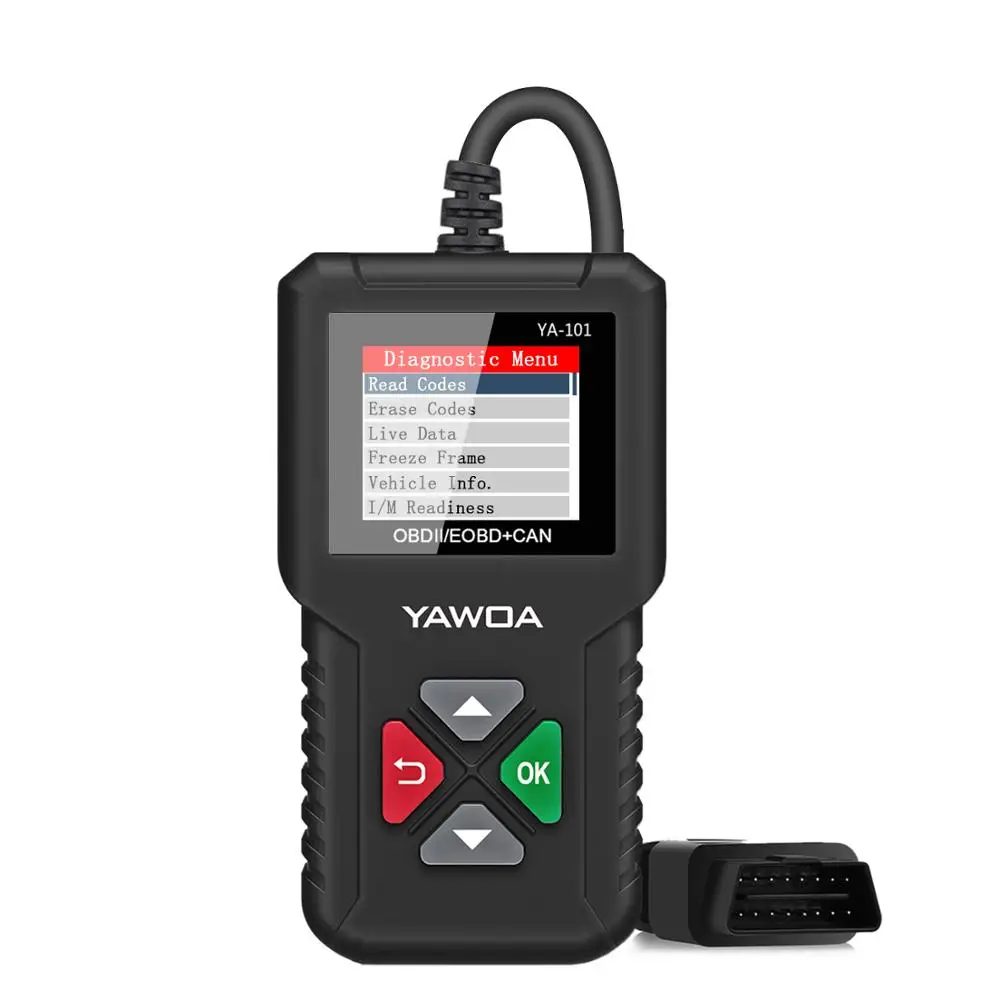ya101-obd2コードリーダースキャナー-読み取り・消去コード-バッテリーテスト-フリーズフレーム-o2センサーテスト-グラフデータストリーム-16ピン-diyスキャンツール
