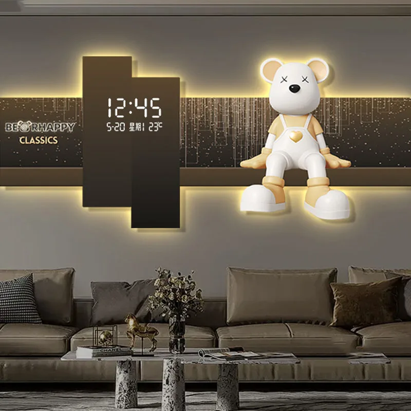 Design Living Room Wall Clocks Restaurant Fashion Luxury Digital Wall Watch Nordic Quartz Horloge Murale Orologio Da Parete