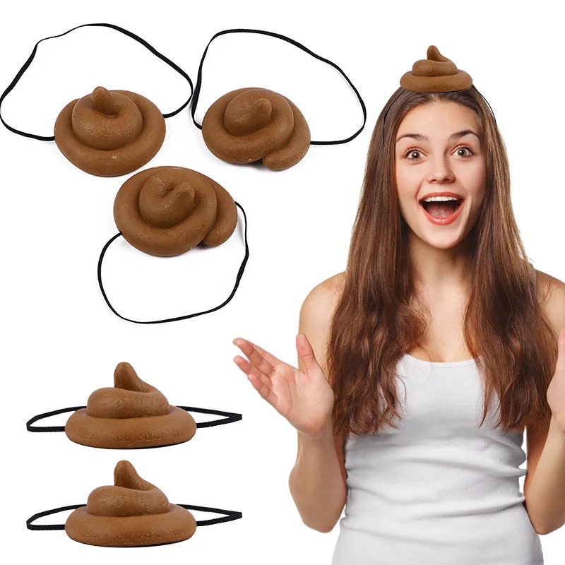 

3PCS Simulation Stool Hat Creative Unique Funny Prank Game Props Supplies April Fool's Day Gifts Fake Poop