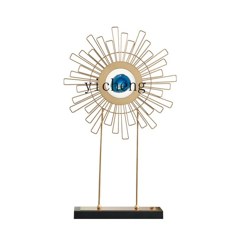 

Metal Agate SUNFLOWER Decoration Rear TV Cabinet Decoration Luxury Decoration