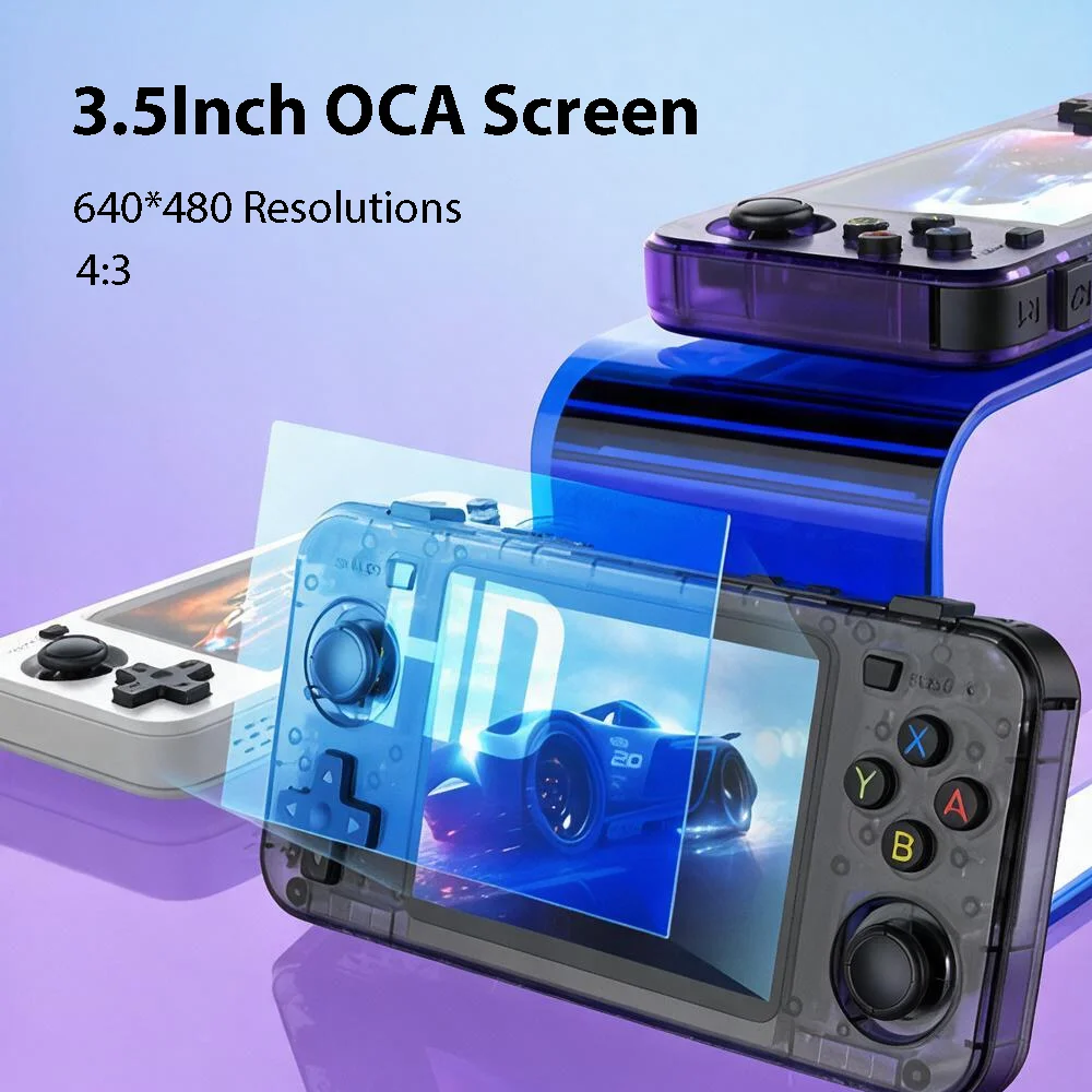 Tolex R36H 3.5Inch OCA Screen Handheld Game Console Arkos2.0 Systen RK3566 640*480 Portable 3000mAh Simulator Boy Gfits
