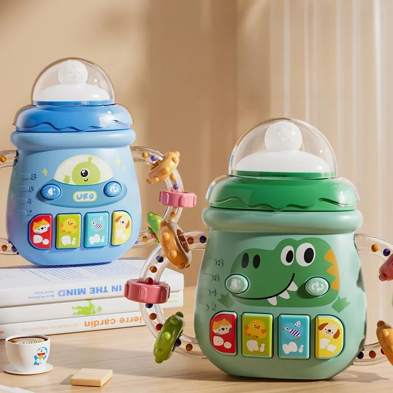 Baby Instrument Music Toys Educational Toys Kids Gifts Kids Cartoon Piano Keyboard Game with Flashing Light Music Vocal Toy