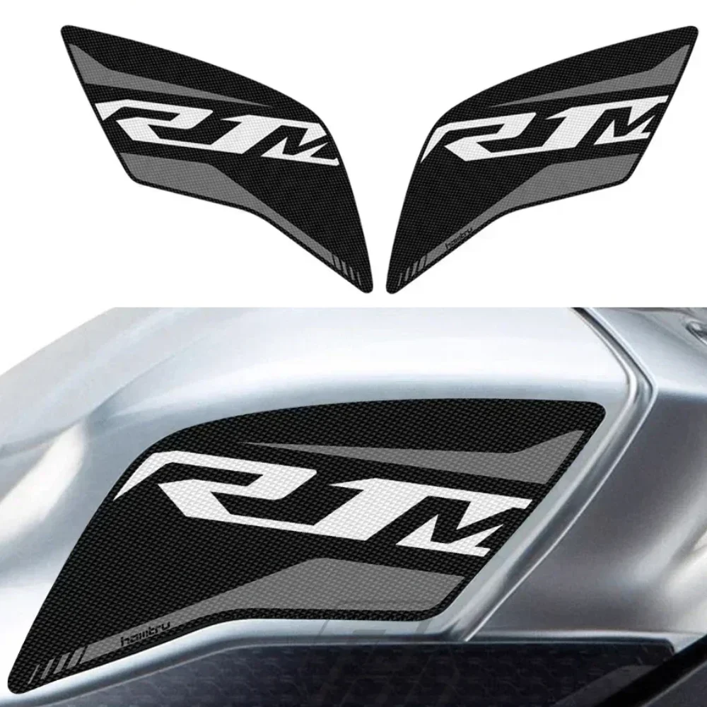 Motorcycle Side Tank Pad Sticker For Yamaha YZF R1M 2015-2019 2016 2017 2018 Protection Knee Grip Mats Accessory