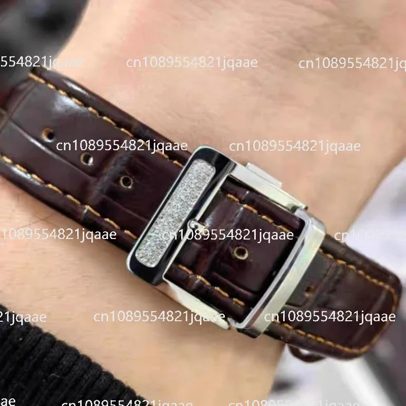 

Butterfly Clasp, Foldable Leather Strap, Suitable for GS Men's Watches, High-quality Leather Strap. with Logo.