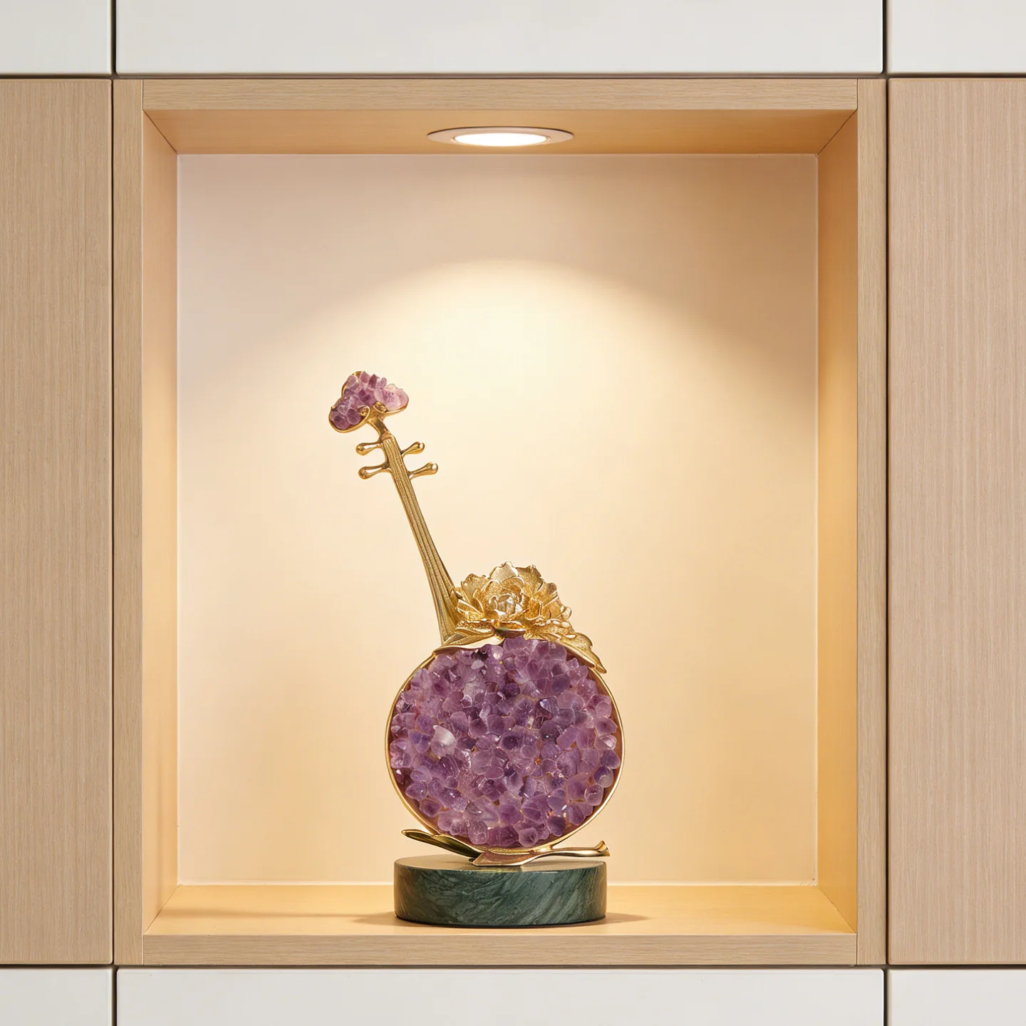 YFY new Chinese light luxury TV cabinet amethyst pipa  living room entrance high-end decoration high-end housewarming gift