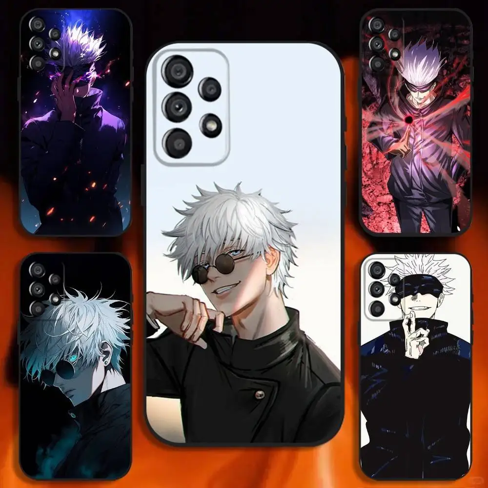 

Cartoon Anime S-Satoru G-Gojo Phone Case For Samsung Galaxy A20,A21s,A22,A31,A32,A52,A53,A72,73,A80 Soft Black Cover