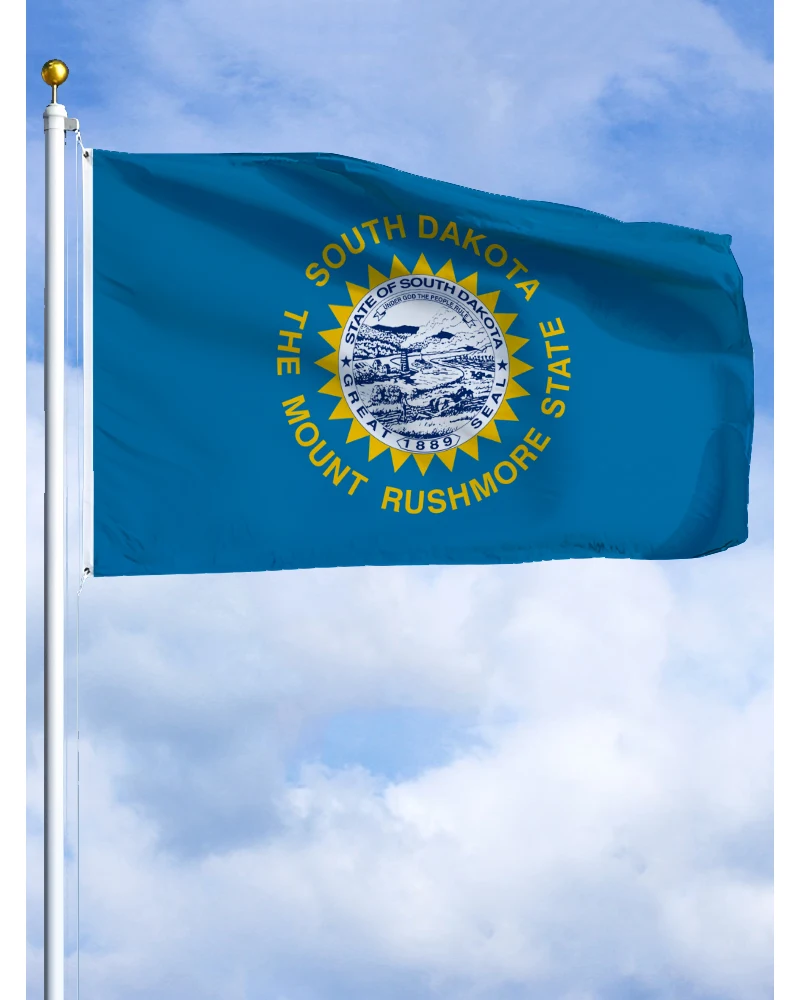 60×90 90x150 120×180CM South Dakota state usa Flag Polyester Printed Banner Tapestry For Decor