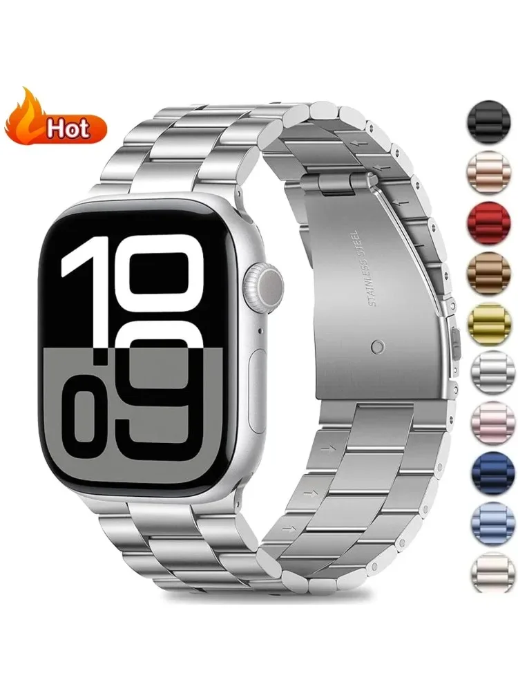 Edelstahl-Armband für Apple Watch Ultra 3/2 Band 46mm 49mm 40 44 42mm 41 45mm Armband IWatch Series 11 10 9 8 7 SE 6 5 4