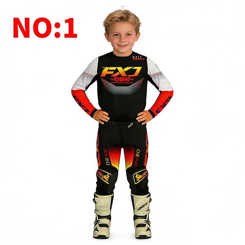 モトクロス子供服 オートバイジャージ&パンツ キッズ服 男の - Motorcycle Gear Youth のレビューと価格