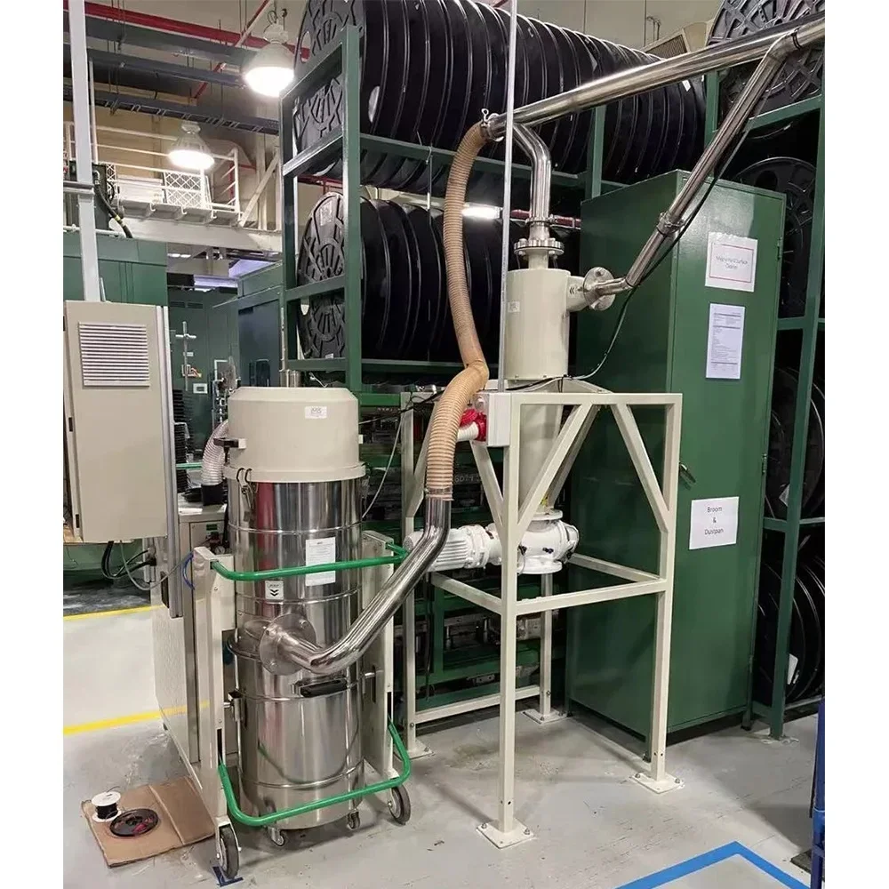 Self-Cleaning Dust Extractor Machine 3 Phase Heavy Duty Industrial Vacuum Cleaner Price