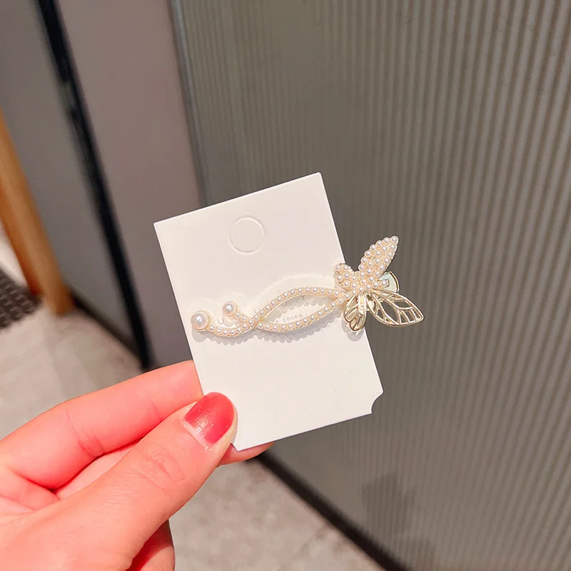 Retro-Schmetterlings-Entenschnabel-Clip, seitlicher Clip für Damen, Haarnadel auf der Rückseite des Kopfes, einzeilige Clip-Kopfbedeckung für Frauen