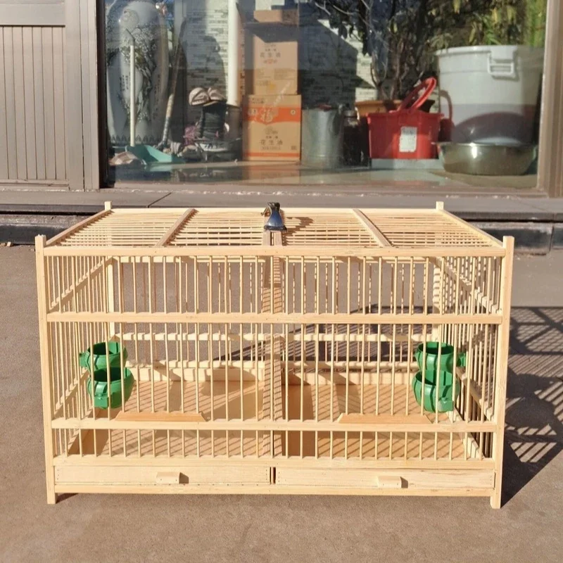 

Pet Supplies Large Bamboo Avian Enclosure 50cm Handcrafted Airy Bird Abode Traditional Chinese Folk Art Pet Product Aviary