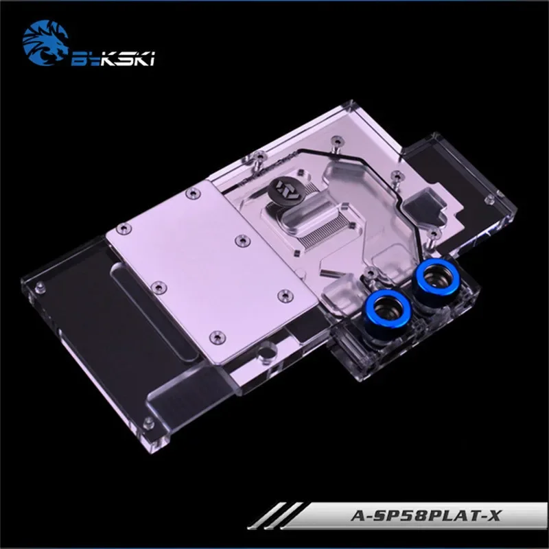 Bykski-Full GPU Water Block para VGA Sapphire, RX580 Nitro, Placa gráfica, Refrigeração a Água, 5V, 12V, M/B SYNC,A-SP58PLAT-X