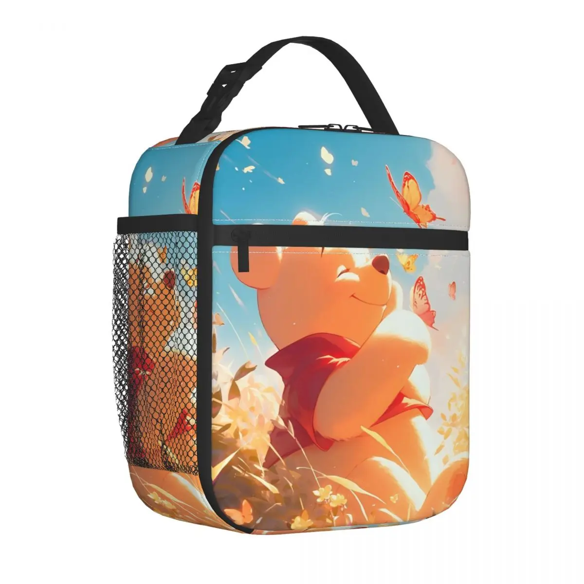 

Cute Bear Winnie The Pooh Insulated Lunch Bags Portable Reusable Thermal Bag Tote Lunch Box College Travel Bento Pouch
