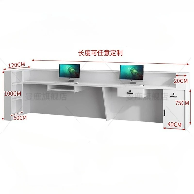 Customized Reception Desks Luxury Premium Cash Decoration Bar Counter Logo Modern Escritorio De Recepcion Office Furniture